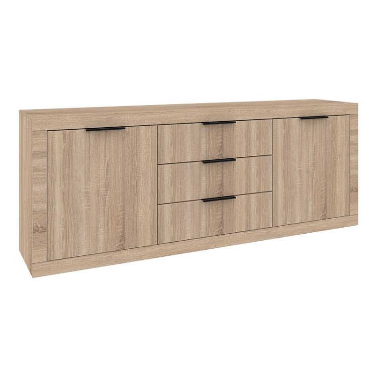 Μπουφές Doha pakoworld σε sonoma απόχρωση 210x45x80.5εκ 361-000104