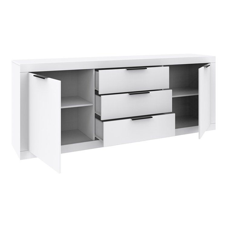 Μπουφές Doha pakoworld σε λευκή απόχρωση 210x45x80.5εκ 361-000107