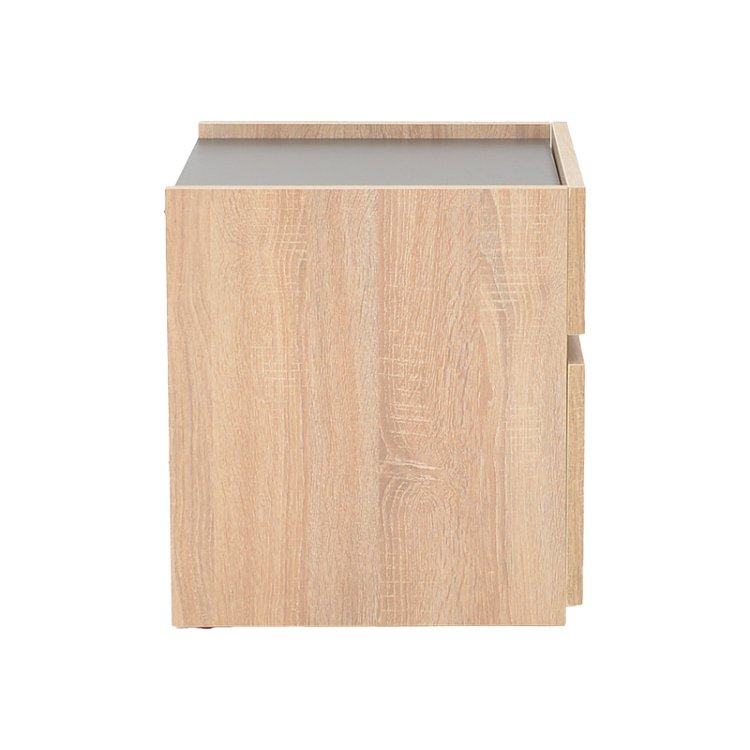 Κομοδίνο Comcie pakoworld σε φυσικό με γκρι απόχρωση 50x42x45.5εκ 362-000001