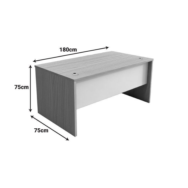 Γραφείο εργασίας Armadi pakoworld sonoma-λευκό 180x75x75εκ 367-000020