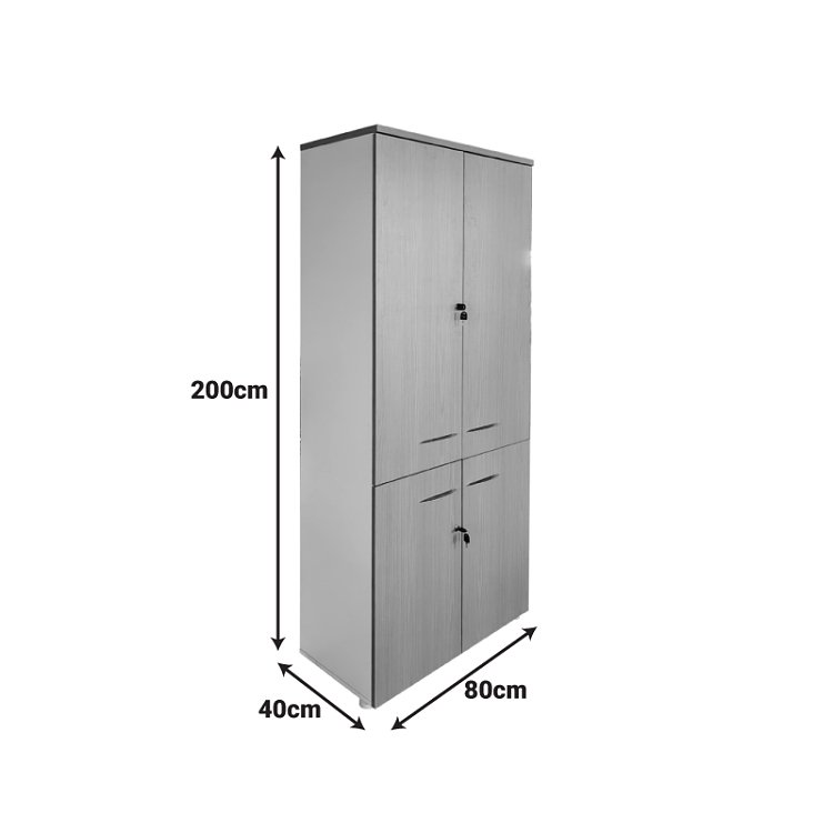 Ντουλάπα γραφείου Armadi pakoworld sonoma-λευκό 80x40x200εκ 367-000021