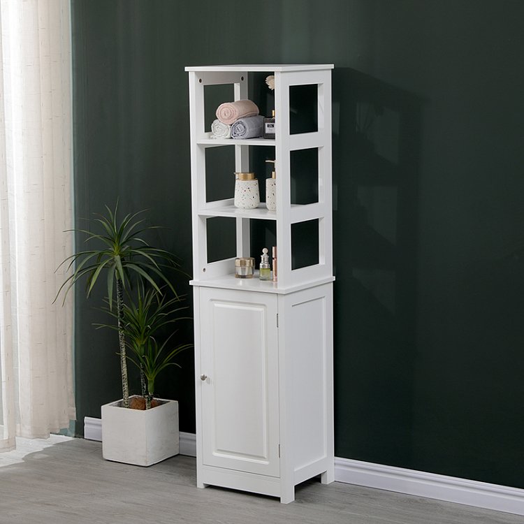 Ντουλάπι-στήλη Larben pakoworld mdf λευκό 40x33x150εκ 370-000032