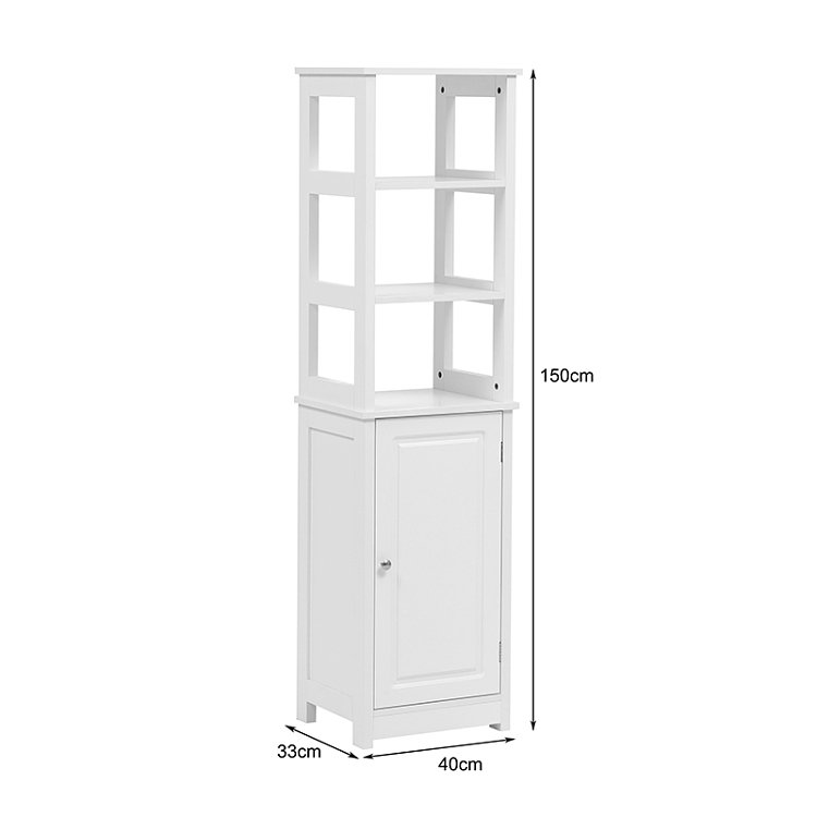Ντουλάπι-στήλη Larben pakoworld mdf λευκό 40x33x150εκ 370-000032