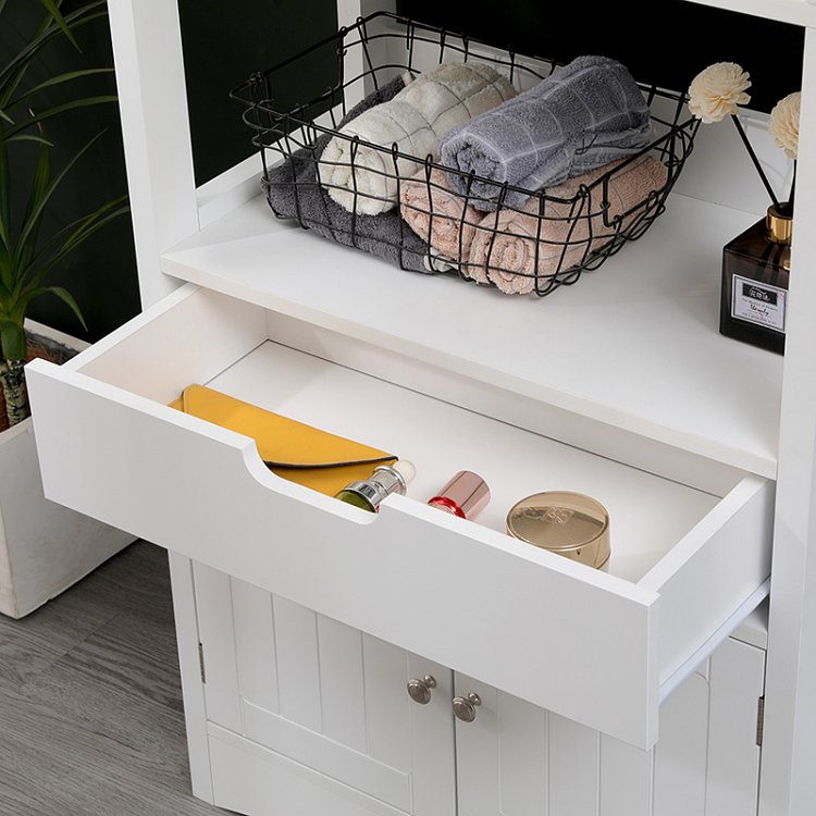 Ντουλάπι-στήλη Sejo pakoworld mdf λευκό 60x32.5x154εκ 370-000035
