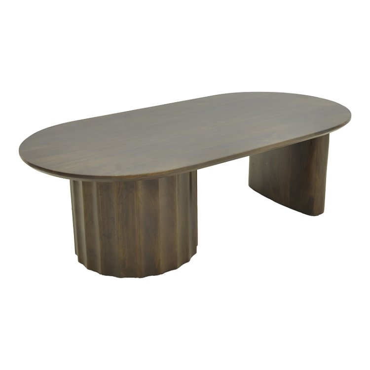 Τραπέζι σαλονιού Flute pakoworld wenge μασίφ ξύλο μάνγκο 130x65x40εκ 372-000030