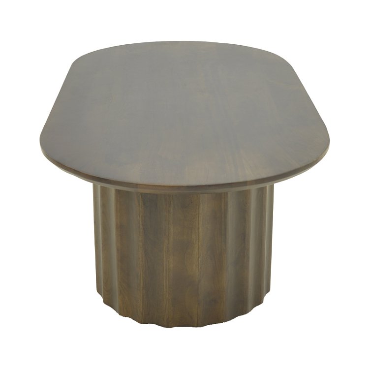 Τραπέζι σαλονιού Flute pakoworld wenge μασίφ ξύλο μάνγκο 130x65x40εκ 372-000030