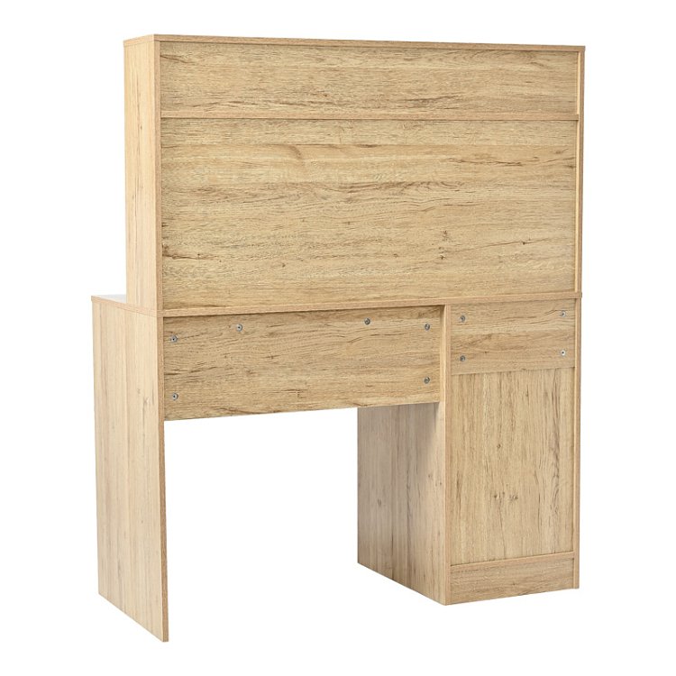 Γραφείο εργασίας Secreta pakoworld με ράφι σε oak απόχρωση 110x50x135εκ 375-000010