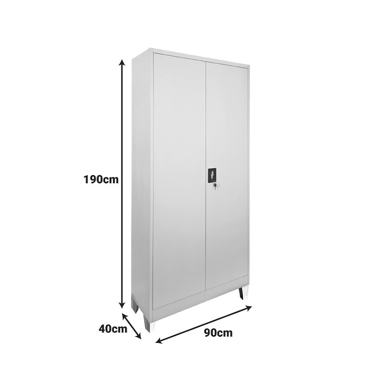 Μεταλλική ντουλάπα Ugren pakoworld ανοιχτό γκρι 90x40x190εκ 378-000008