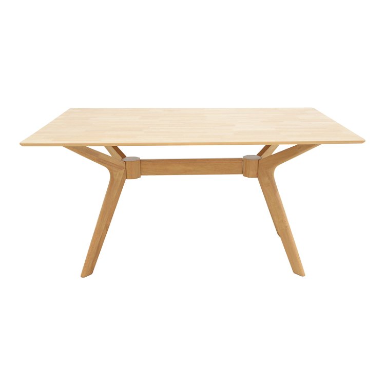 Τραπέζι Raffles pakoworld rubberwood με mdf σε φυσική απόχρωση 150x90x76εκ 381-000014