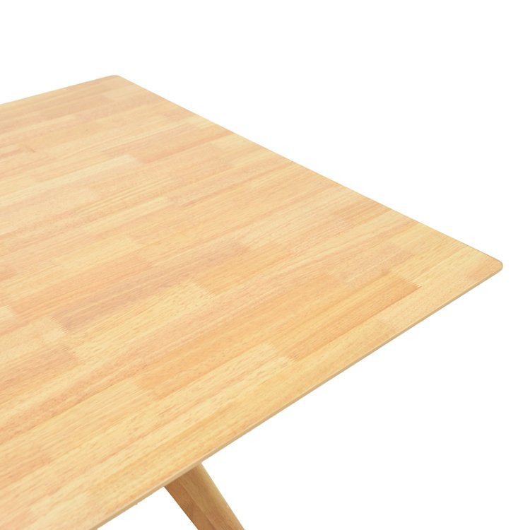 Τραπέζι Raffles pakoworld rubberwood με mdf σε φυσική απόχρωση 150x90x76εκ 381-000014
