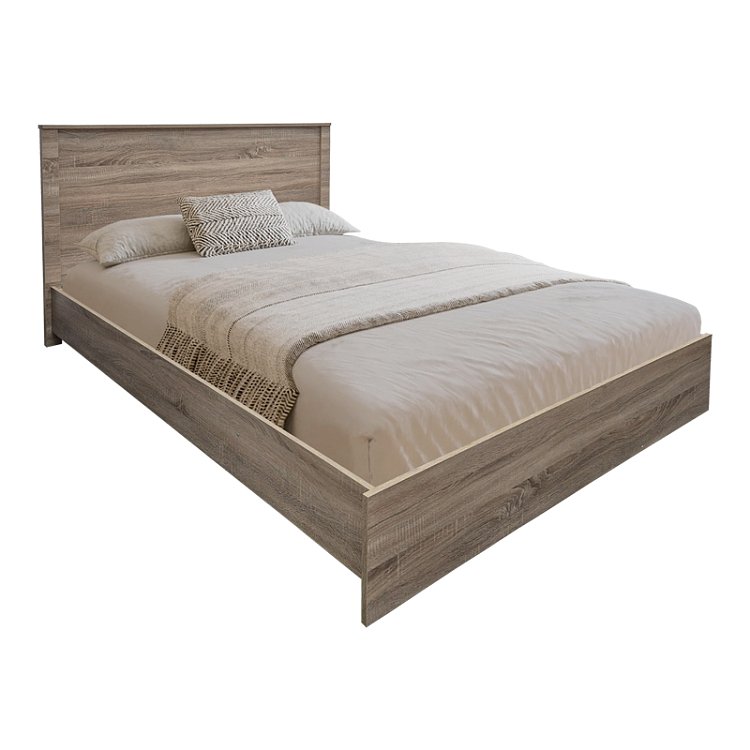 Κρεβάτι Athos pakoworld σε sonoma απόχρωση 140x200εκ 383-000093