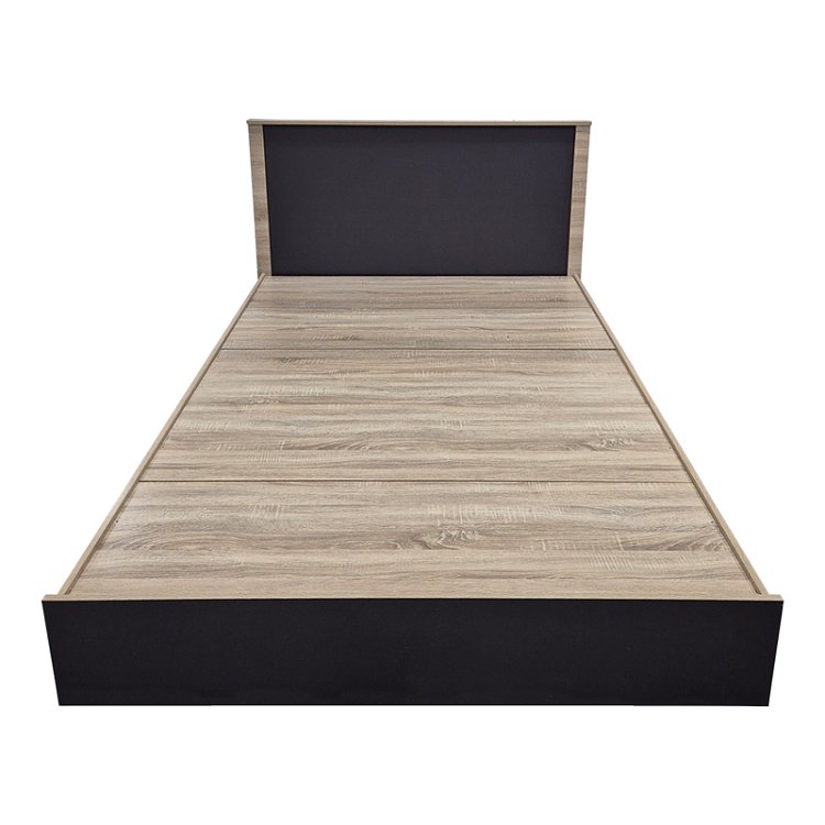 Κρεβάτι Athos pakoworld σε sonoma-ανθρακί απόχρωση 140x200εκ 383-000095