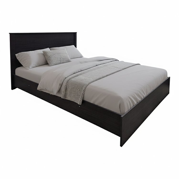 Κρεβάτι Athos pakoworld σε wenge απόχρωση 140x200εκ 383-000097