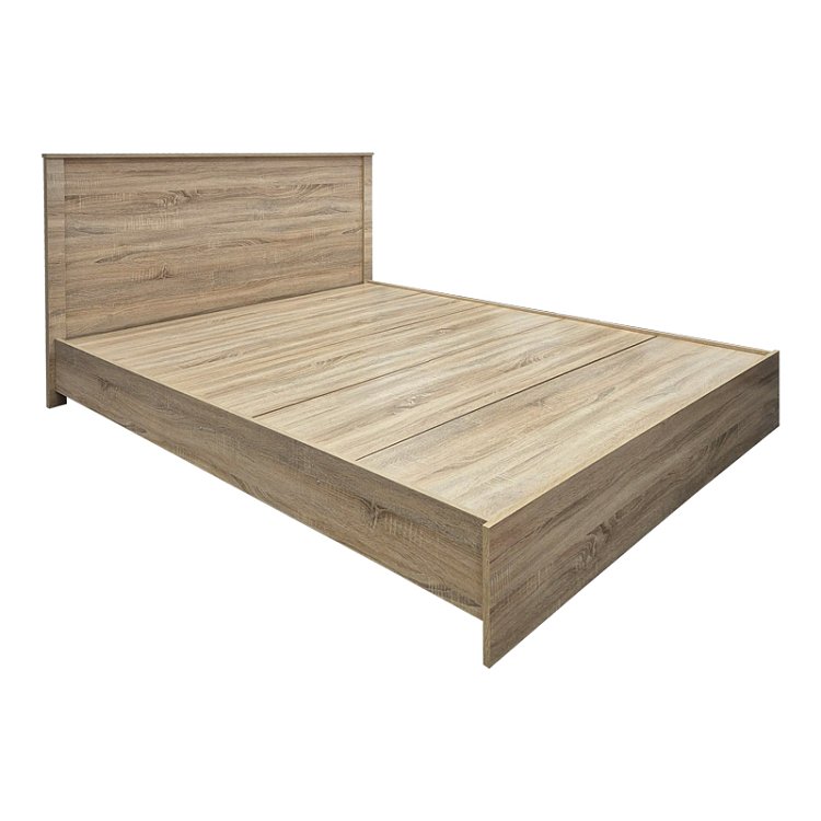 Κρεβάτι Athos pakoworld σε sonoma απόχρωση 160x200εκ 383-000098