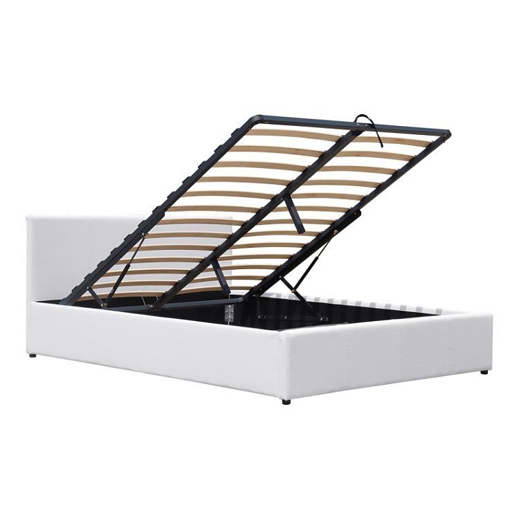 Κρεβάτι Dellia pakoworld με αποθηκευτικό χώρο pu λευκό 120x200εκ 388-000002