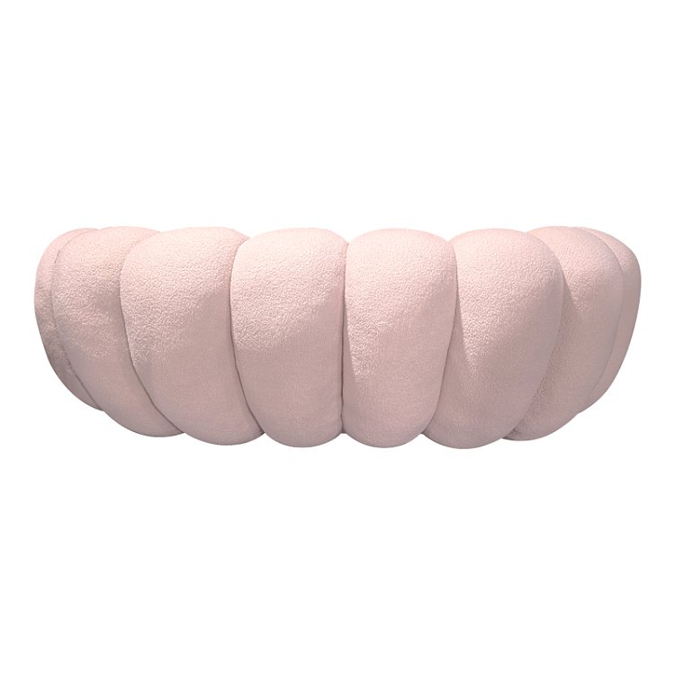 Καναπές Embrace pakoworld μπουκλέ ύφασμα σε ροζ απόχρωση 180x105x65εκ 392-000003