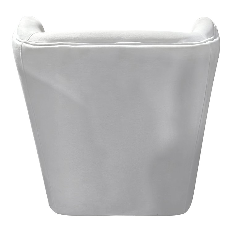 Πολυθρόνα Regalo pakoworld βελούδο σε λευκή απόχρωση 75x88x85εκ 392-000008