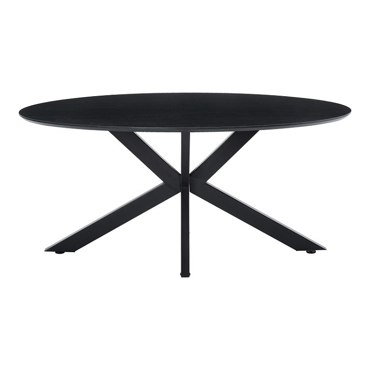 Τραπέζι Makrey pakoworld μαύρο mdf- μεταλλικά πόδια 160x90x75εκ 392-000019