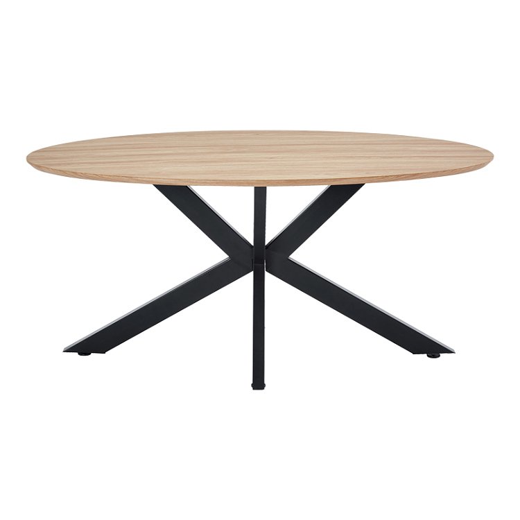 Τραπέζι Makrey pakoworld sonoma mdf- μαύρα μεταλλικά πόδια 160x90x75εκ 392-000020