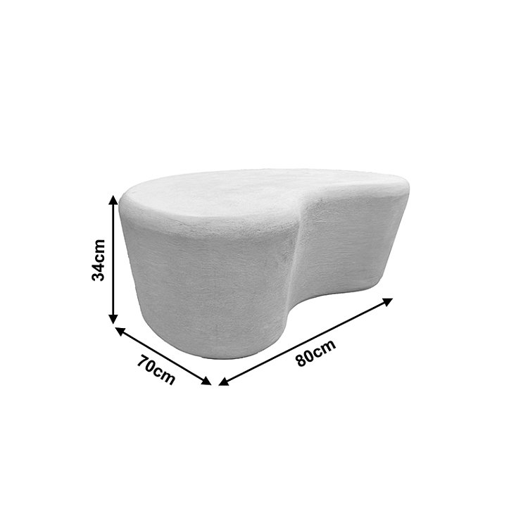Τραπέζι σαλονιού Fedris pakoworld mdf λευκό 80x70x34εκ 415-000005