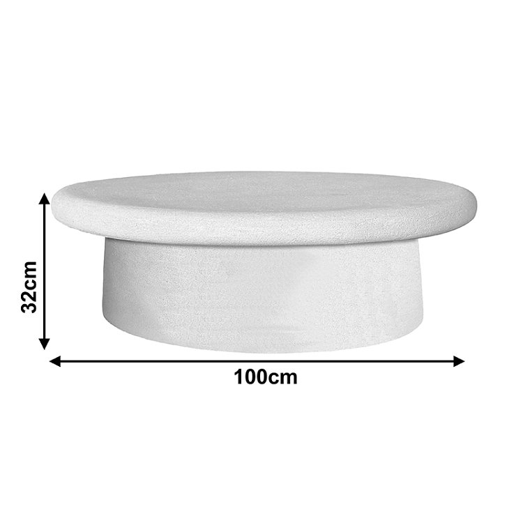 Τραπέζι σαλονιού Herona pakoworld mdf λευκό 100x60x32εκ 415-000007