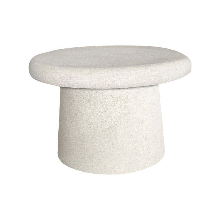Τραπέζι σαλονιού Herona pakoworld mdf λευκό Φ60x40εκ 415-000008