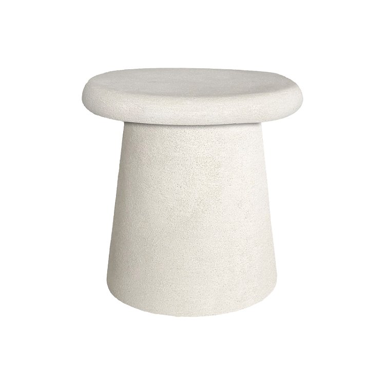Τραπέζι σαλονιού Herona pakoworld mdf λευκό Φ50x48εκ 415-000009
