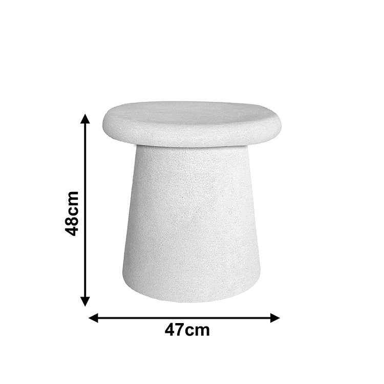 Τραπέζι σαλονιού Herona pakoworld mdf λευκό Φ50x48εκ 415-000009