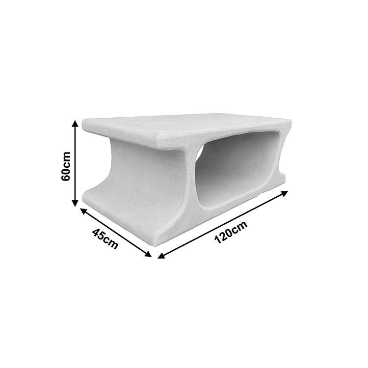 Τραπέζι σαλονιού Nafel pakoworld mdf λευκό 120x60x45εκ 415-000011