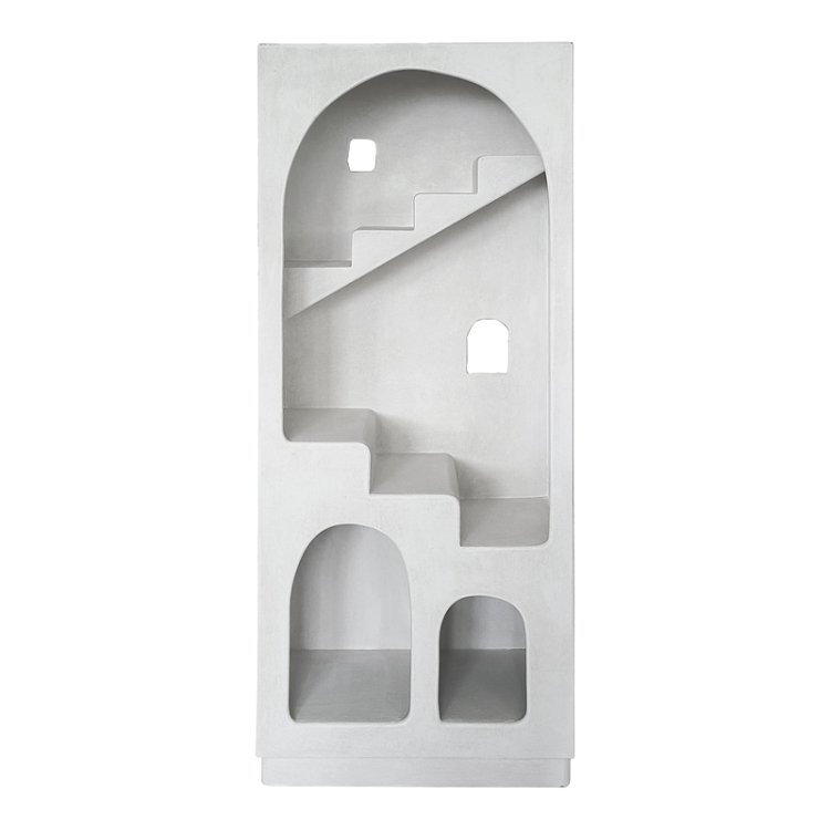 Βιβλιοθήκη-ραφιέρα Boolten pakoworld mdf λευκό 80x38x190εκ 415-000018