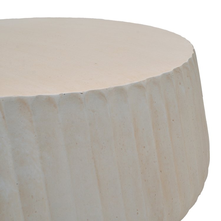 Τραπέζι σαλονιού Rongo pakoworld MGO κρέμ Φ80x41εκ 419-000007