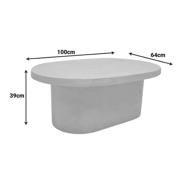 Τραπέζι σαλονιού Vooge pakoworld MGO κρέμ 100x64x39εκ 419-000011