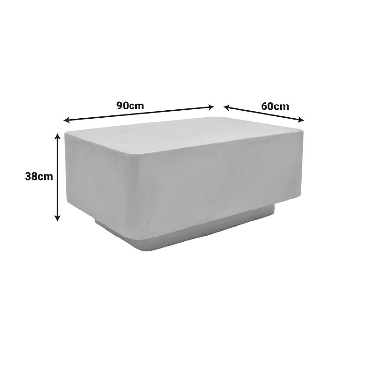 Τραπέζι σαλονιού Nerde pakoworld MGO κρέμ  90x60x38εκ 419-000016