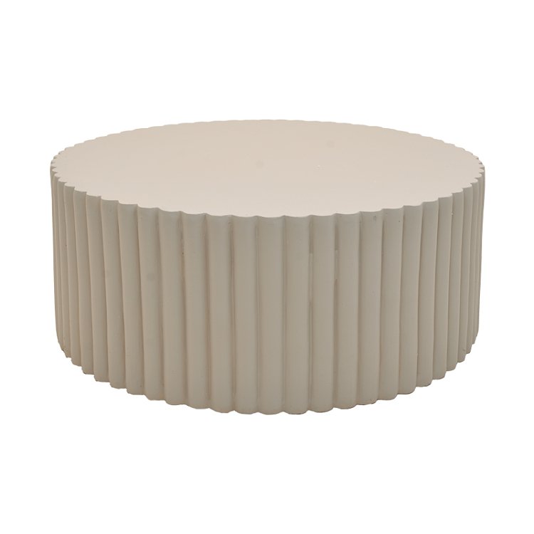 Τραπέζι σαλονιού Binero pakoworld MGO ανοιχτό γκρι Φ106x45εκ 419-000019