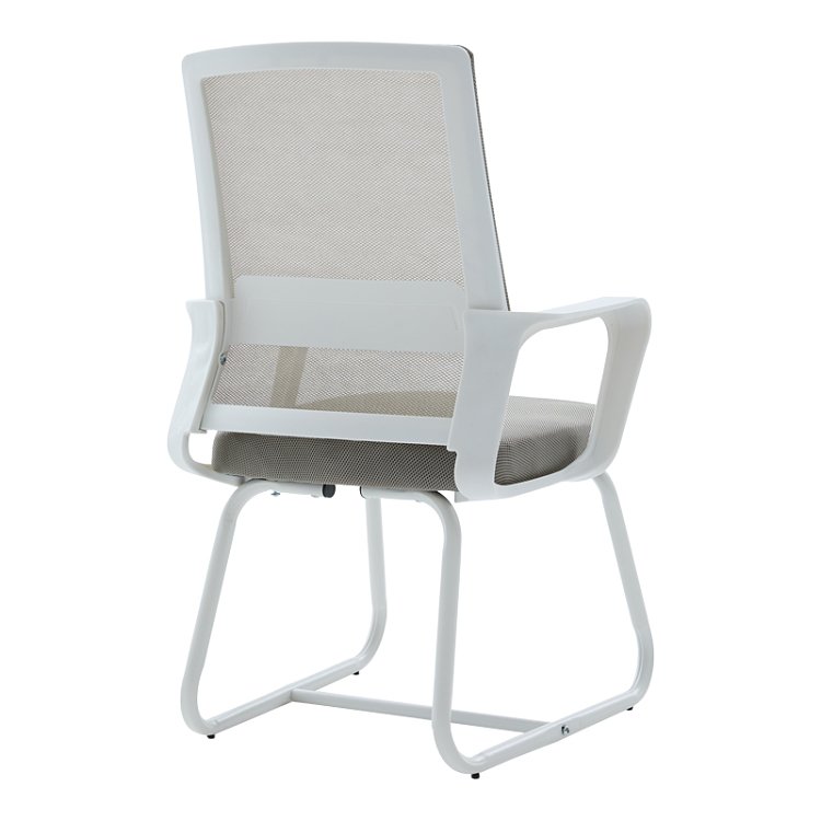 Καρέκλα επισκέπτη Palma pakoworld λευκή- mesh γκρι 46x52x94εκ 2τμχ 420-000017