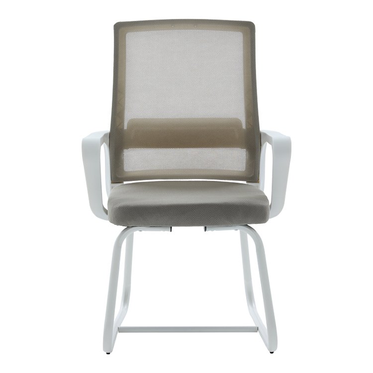 Καρέκλα επισκέπτη Palma pakoworld λευκή- mesh γκρι 46x52x94εκ 2τμχ 420-000017