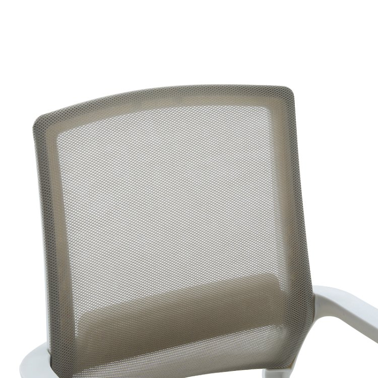 Καρέκλα επισκέπτη Palma pakoworld λευκή- mesh γκρι 46x52x94εκ 2τμχ 420-000017