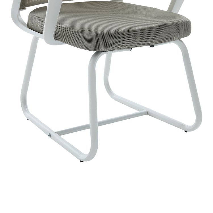 Καρέκλα επισκέπτη Palma pakoworld λευκή- mesh γκρι 46x52x94εκ 2τμχ 420-000017