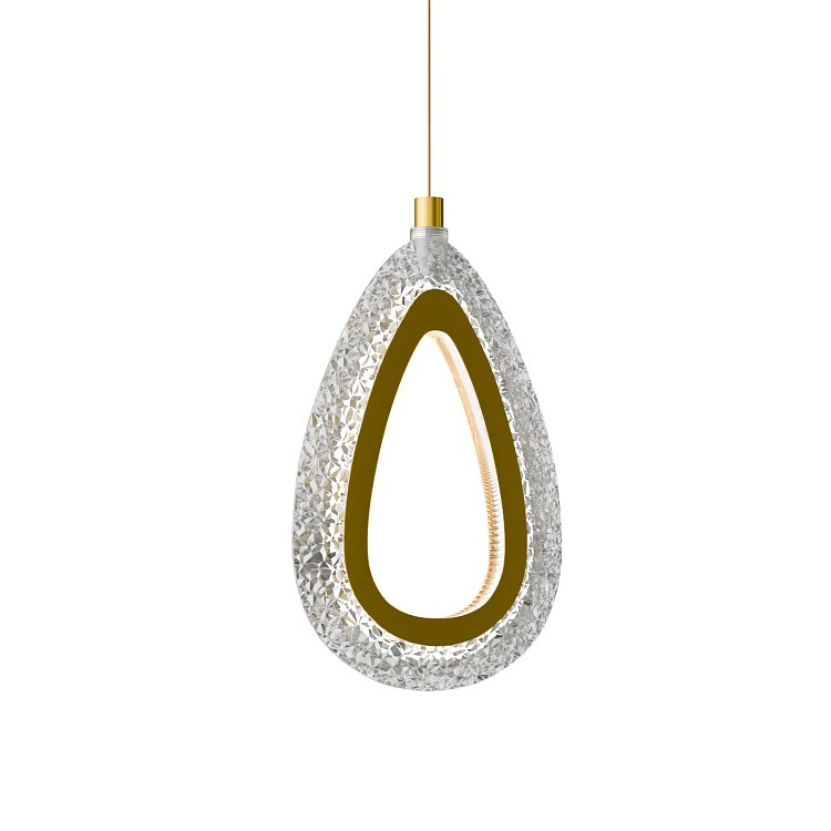 Φωτιστικό Κρεμαστό Led 12W 4000K Χρυσό 13x4x120cm HU-HJ2178
