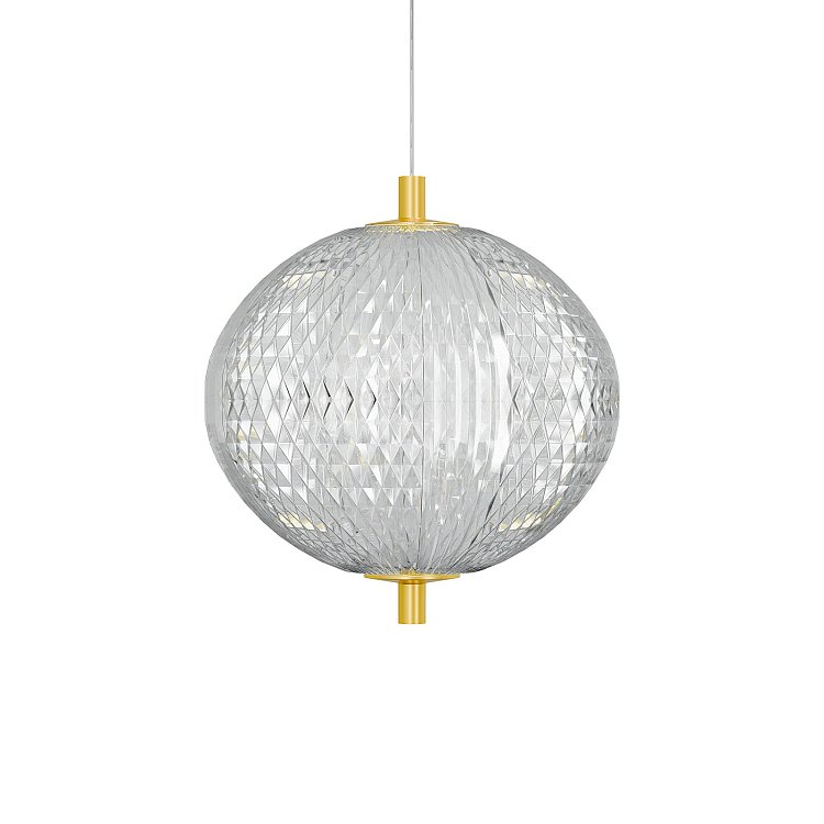 Φωτιστικό Κρεμαστό Led 15W 4000K Χρυσό 15x15x120cm HU-HJ6059-A