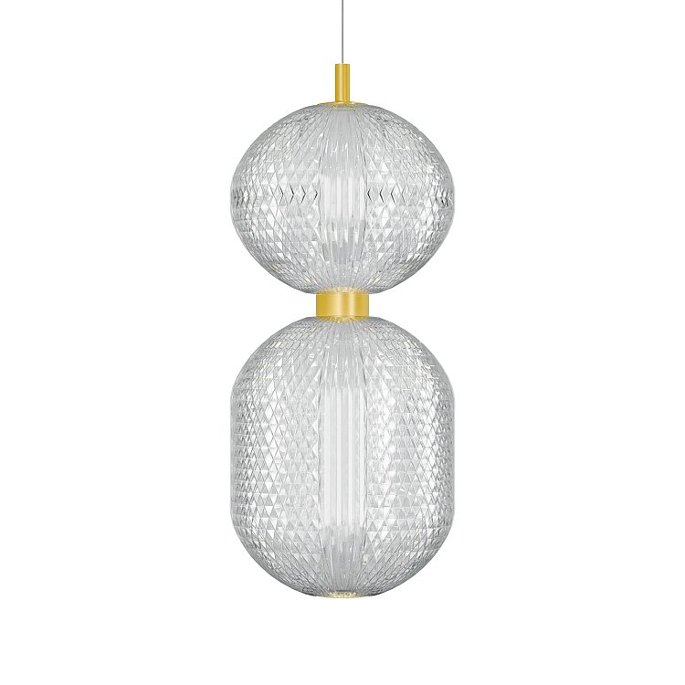 Φωτιστικό Κρεμαστό Led 30W 4000K Χρυσό 39x15x120cm HU-HJ6059-D