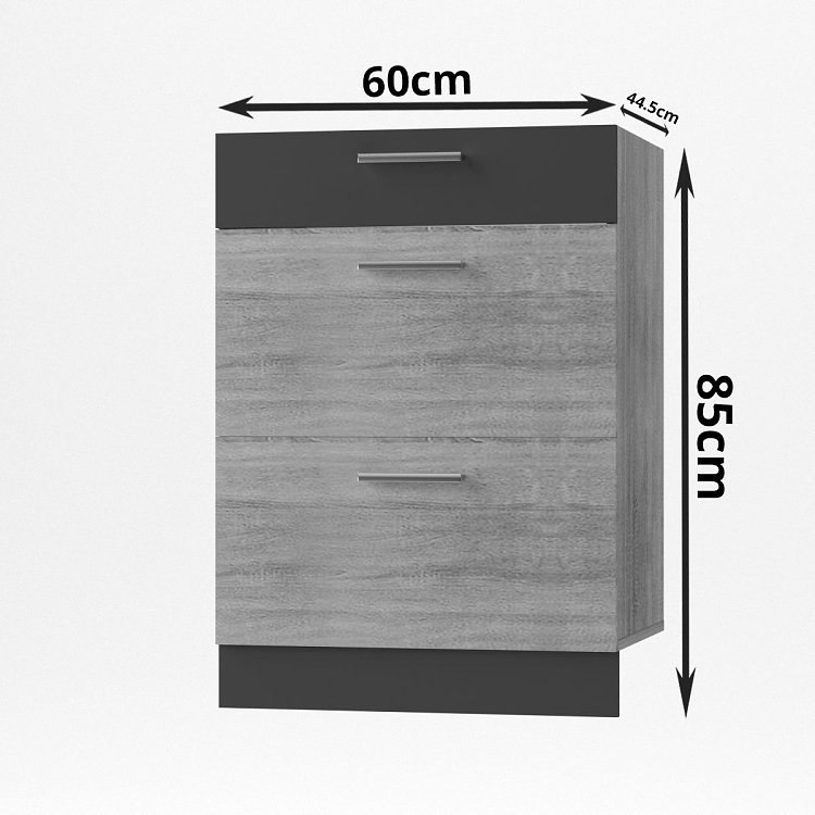 Alina  Συρταριέρα Κάτω 60x44,5x85εκ Σονόμα-Μόκκα SO-AD603S