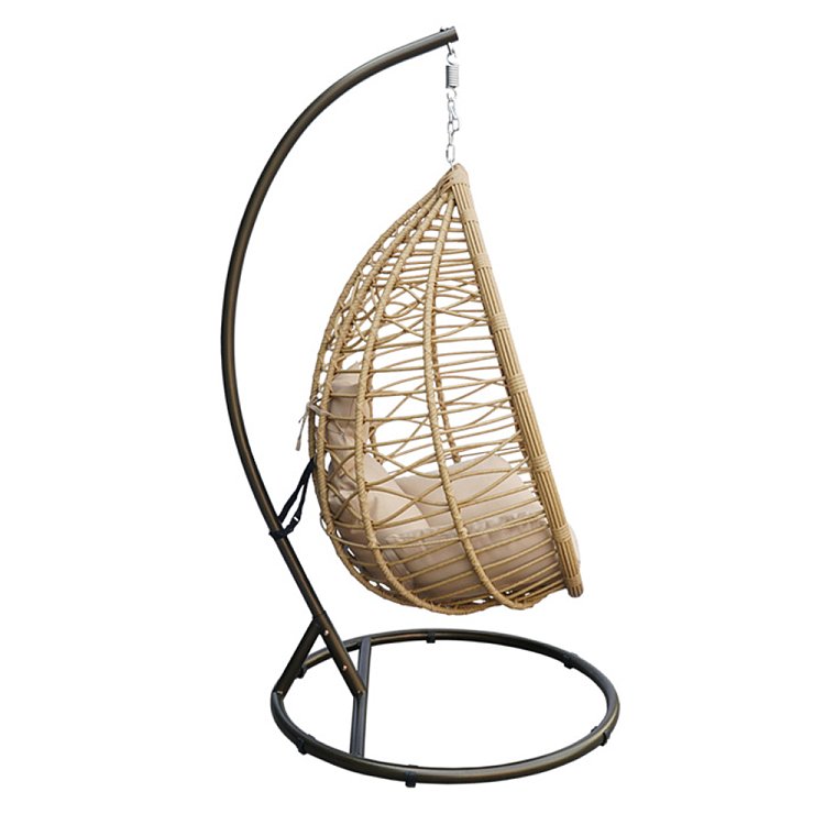 Κούνια Κρεμαστή Wicker Rattan Μπεζ 5546 G