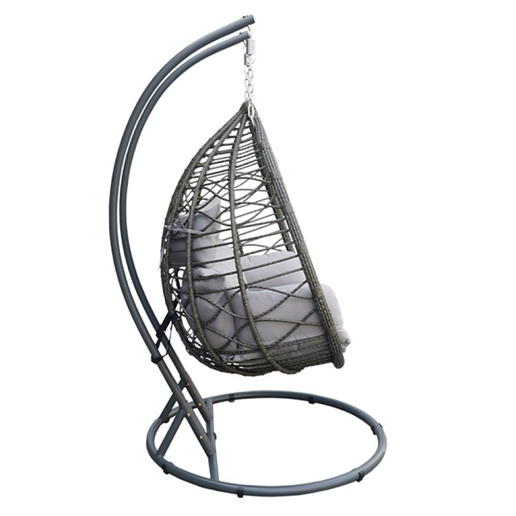 Κούνια Κρεμαστή Wicker Rattan Γκρι 5547 G