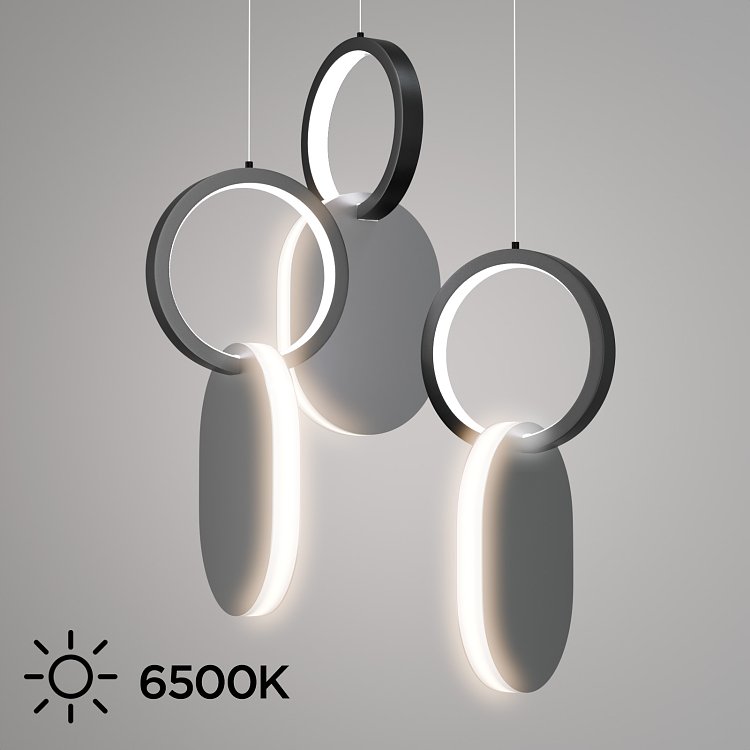 Φωτιστικό Κρεμαστό Symmetric 1G Led 45W Νίκελ Ματ Φ25x120cm HU-HJ2181-1G