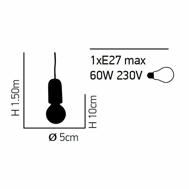 Iris SE 149-GY Pendant Lamp Γκρι Τσιμέντο 77-3575