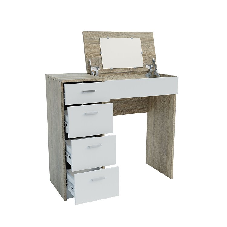 Τουαλέτα Tab Σονομα-Λευκό 90x42x82-110cm GR-DRESSTAB