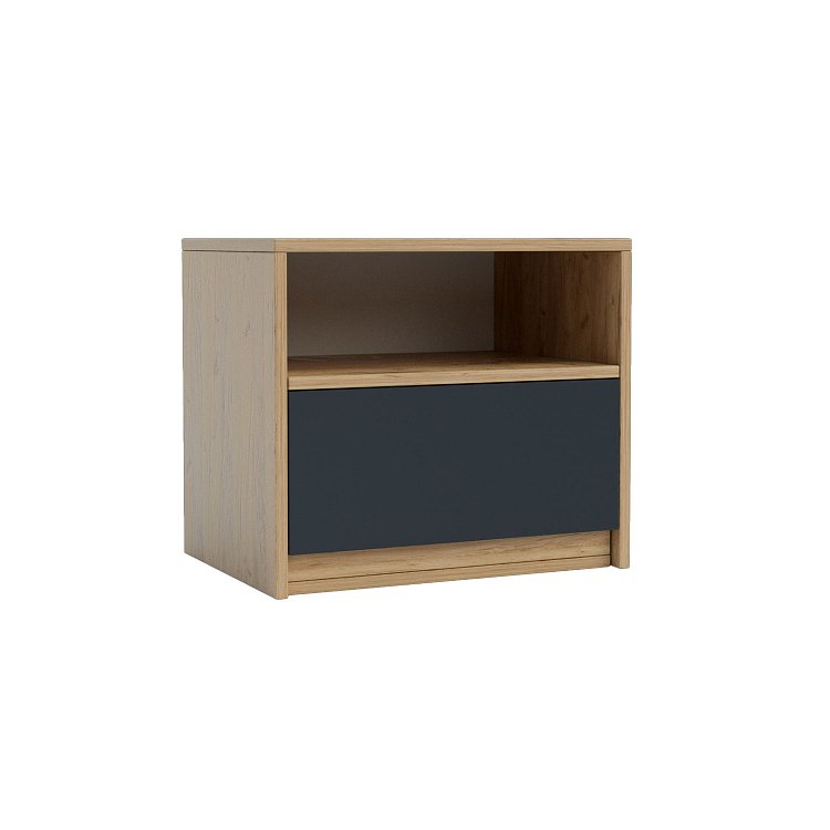 Κομοδίνο Viva Χρυσό Δρυς-Γραφίτη 50x36x41cm GR-VIVABEDSIDE