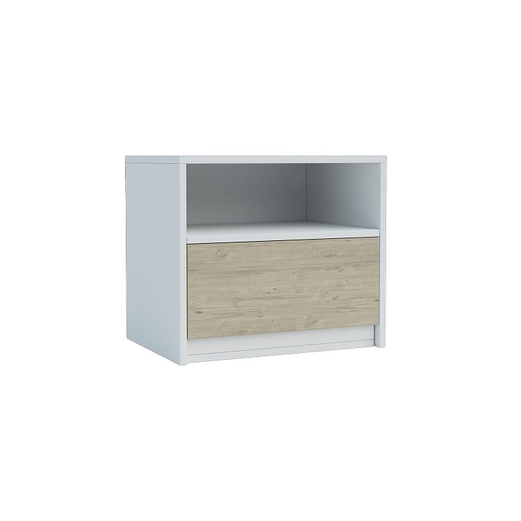 Κομοδίνο Viva Λευκό-Σονόμα 50x36x41cm GR-VIVABEDSIDE-1