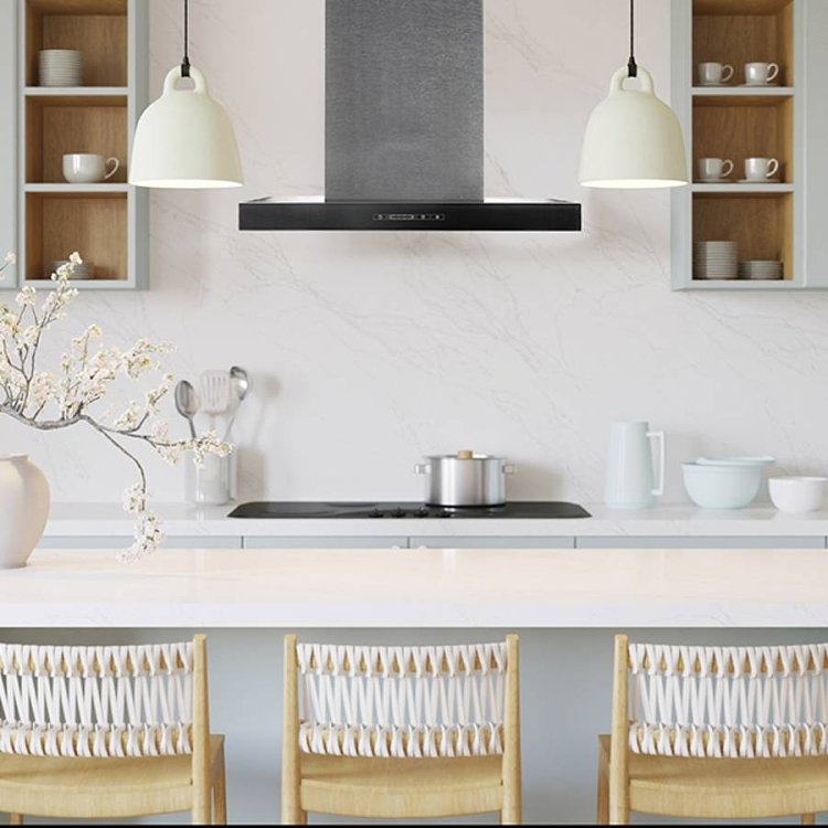 DAVOLINE TATE 090 IX-BL Απορροφητήρας Καμινάδα 90cm Inox 801012104